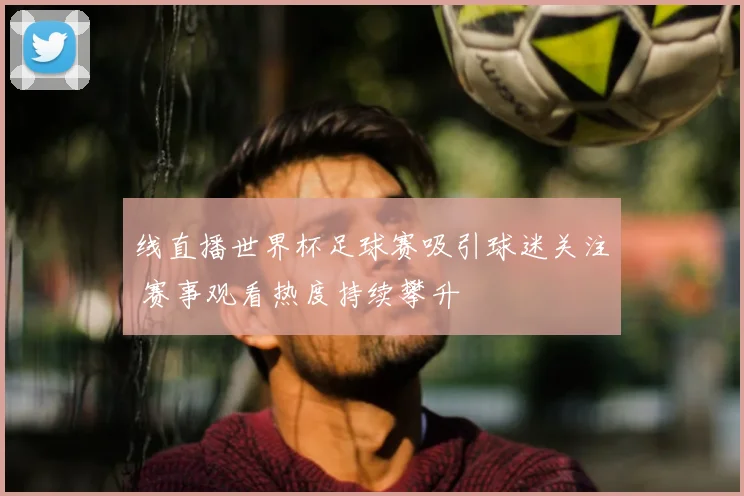 线直播世界杯足球赛吸引球迷关注 赛事观看热度持续攀升